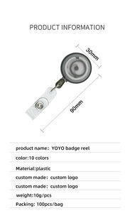 Lebei retráctil enfermera insignia titular carrete fácil tirar yo-yo hebilla accesorio de plástico - Product Image 6
