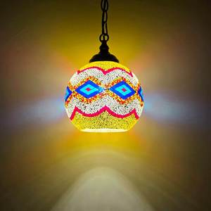 Lampu Gantung Mosaik Kaca Turki Tradisional Produsen Lampu Mosaik Lampu Gantung Tunggal - Product Image 6