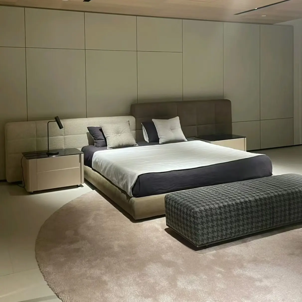 Furnitur kamar tidur Premium, letto IT IT ukuran king bingkai tempat tidur Italia beludru tuft berlapis kain set tempat tidur mewah modern tempat tidur ganda