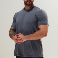 Haute qualité hommes Nylon Spandex séchage rapide Gym chemises régulières OEM Laser tissu entraînement sport Streetwear chemises pour hommes