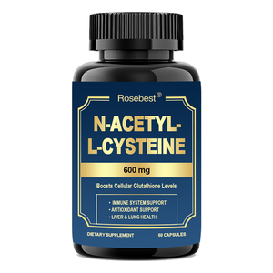 OEM Private Label Nac <span class=keywords><strong>N</strong></span>-<span class=keywords><strong>Acetyl</strong></span> Cysteine 600mg Capsule voor het verhogen van de cellulaire glutathionniveau's & bescherming tegen oxidatieve stress - Product Image 1