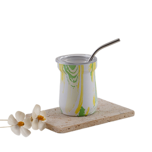 Bicchiere da Vino Portatile Personalizzato da 5oz in Acciaio Inossidabile per Esterni, Mini Tazza da Mate con Cannuccia - Product Image 6