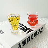Verres à shot personnalisables de 2 oz avec boîte couleur, verres à shot de 50 ml pour whisky, verres à shot avec logo, mini gobelet