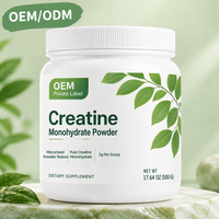 Bubuk Creatine Monohydrate Mikronisasi 200 Mesh 5g 100 Sajian Pendukung Energi Otot untuk Dewasa OEM ODM HALAL
