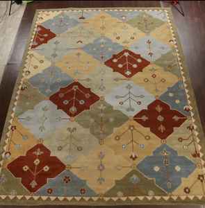 Tapis en laine noué à la main de style moderne personnalisé de haute qualité traditionnel oriental abstrait rouge foncé autres couleurs ensembles de tapis - Product Image 1