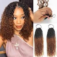 Prix d'usine Extensions de cheveux humains 1B/30 Deep Wave pour tresses au crochet, 100% cheveux vierges en vrac, en stock
