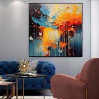 Prix d'usine, peinture acrylique originale 100% peinte à la main, peinture abstraite moderne, impression numérique sur toile, décoration murale