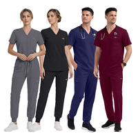 Ensemble de blouses médicales durables et résistantes à la décoloration, faciles d'entretien, infroissables, en poly-rayonne, uniforme d'hôpital pour tenue d'institution ou de laboratoire
