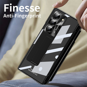 Pour <span class=keywords><strong>Samsung</strong></span> Galaxy <span class=keywords><strong>Z</strong></span> <span class=keywords><strong>Fold</strong></span> 6 5 4 <span class=keywords><strong>3</strong></span> Placage PC double charnière support de protection étui à stylo <span class=keywords><strong>avec</strong></span> <span class=keywords><strong>stylet</strong></span> en verre trempé - Product Image 5