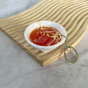 गर्म दिखने और मजेदार pvc रसोई खाद्य खिलौना कटोरा नकली खाद्य आकर्षण नूडल कुंजी श्रृंखला के आकर्षण सहायक उपकरण - Product Image 6