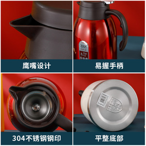 Bouteille isotherme ronde en acier inoxydable 304 pour eau chaude, distributeur d'eau domestique et commercial - Product Image 5