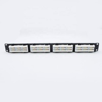 Loaded CAT6 UTP Keystone Jack 19 Inci 1U 24 Port 110 Tipe Unshielded CAT 6 Panel Patch Ethernet
