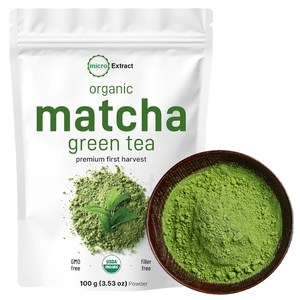 Poudre de Matcha Biologique Certifiée UE, Thé Vert Frais, Qualité Culinaire Supérieure, Poudre de Thé Instantanée pour la Pâtisserie - Product Image 1