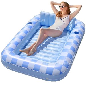 Piscine gonflable 177x146cm, lit d'eau en PVC pour bain de soleil en extérieur, usage domestique - Product Image 2