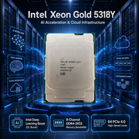 Intel Xeon Gold 5318Y Server CPU 24 Core 48 Thread 2.1GHz 3.4GHz 36MB L3 Cache LGA4189 165W Processor for Data Center