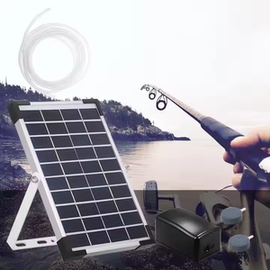 Zonnevijverbeluchter 10V5W zonnepaneel 24000mAh batterij dubbele luchtstroommodi visvijver zuurstofpomp - Product Image 3