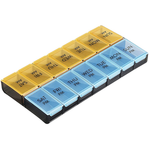 Weekly Extra Large Pill Organizer 2 Times A Day Case AM PM Oversized Organizer Pill Storage Box Container For Medications