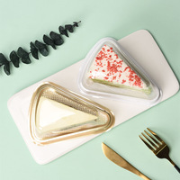 Boîte d'emballage en plastique PET transparente pour gâteau triangulaire fin de 8 pouces, modèle A03, pour desserts