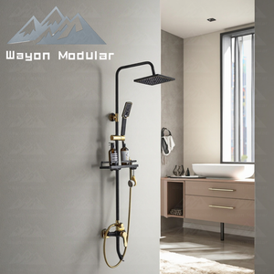 Columna de ducha moderna Wayon con estante integrado para artículos de tocador Accesorio de baño práctico y elegante - Product Image 5