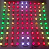 Écran LED en maille imperméable, mur vidéo personnalisé, haute luminosité, pixels RGB flexibles, panneaux publicitaires pour façade
