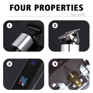 Tondeuse à cheveux professionnelle DSP, lame en acier inoxydable, autonomie de 270 minutes, écran intelligent, lavable à l'eau, utilisation domestique - Product Image 2