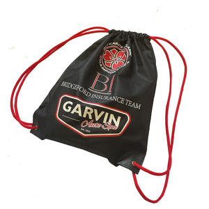 Sac à dos à cordon personnalisé avec logo imprimé en promotion, sacs de sport à cordon en gros, sacs à cordon noirs pour le sport et les voyages - Product Image 6