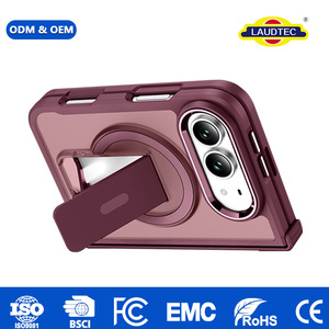 เคสโทรศัพท์ Laudtec Armor สำหรับ iPhone Duo 18 Pro Max วัสดุ TPU+PC แบบไฮบริด ป้องกันแรงกระแทก พร้อมขาตั้งแม่เหล็ก - Product Image 4