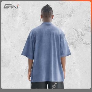 เสื้อยืดผ้าฝ้ายพิมพ์ลายตามสั่งสำหรับผู้ชายเสื้อยืดผ้าฝ้าย100% ไหล่ตกเสื้อยืดโอเวอร์ไซส์270 GSM - Product Image 5