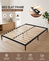 Sommier à lattes amovible à angle droit, support de matelas en métal durable avec bande auto-agrippante