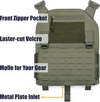 Chaleco Táctico, Chaleco Ligero de Liberación Rápida, Chaleco con Peso Ajustable para Entrenamiento de Caza al Aire Libre, Portaplacas