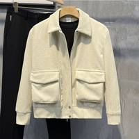 Veste en Velours Côtelé Ample Décontractée Style Workwear Homme Manches Longues