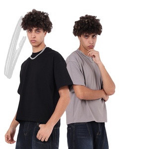 Men's <b>t</b> <b>Shirt</b> 100% Cotton Custom logo Desgin Luxury Quality Rib O-neck Oversize <b>Boxy</b> <b>T</b>-<b>shirt</b> Streetwear Blank <b>T</b>-<b>shirt</b> for Men - Product Image 1