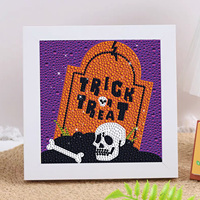 Kits de peinture diamantée Halloween pour adultes débutants, peinture complète 5D sur tissu, images en pierres précieuses, artisanat DIY, décoration