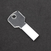 Popular promocional acrílico clave USB Flash Drive 1GB 2GB 4GB 8GB 16GB 32GB 64GB 128GB Memory Stick Pendrive Cle USB Thumb Drive