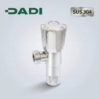 Robinet d'arrêt manuel en acier inoxydable 304, filetage mâle 1/2 pouce, chromé, étanche, pour chauffe-eau de salle de bain, OEM/ODM, garantie 5 ans