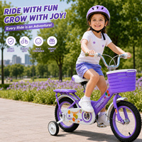 Vélo pour enfants de 12 pouces avec logo personnalisé, motif durable, roues antidérapantes, couleurs assorties, cadre stable, cadeau pour enfants