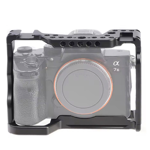 RingTeam Lightweight Protective Camera Cage for Sony A9 A7RII A7M2 Ergonomic Grip Multi-accessory Mount for Photography Vlogging