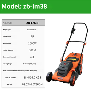Tondeuse à gazon électrique autotractée haute puissance, <span class=keywords><strong>coupe</strong></span>-herbe manuel pour l'entretien des pelouses et jardins - Product Image 4