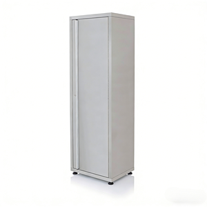 خزانة تخزين معدنية بأرفف وأبواب |   خزانة تخزين صناعية من الفولاذ المقاوم للصدأ بطول 72 بوصة مع أرفف قابلة للتعديل، متاحة بتصميم حسب الطلب، تحمل حتى 200 كجم - Product Image 1