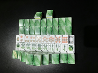 Nouvel ensemble de Mahjong américain moderne vert émeraude avec impression au dos, portable, 160 pièces, tuiles de Mahjong américaines en acrylique à 4 couches, style 2026