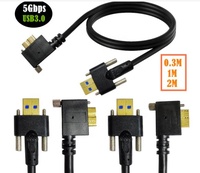 USB 3.0 AM Micro BM Kabel Dual M3 Schraub verriegelung Schneller Versand 0,3 m/1m/2m Geflecht zum Aufladen von Daten synchron isations computern Zubehör Lager