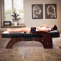 Elektrische Ganzkörper Shiatsu Chiropraktik Wirbelsäulen de kompression stabelle De Massage Infrarot Thermal Jade Roller Massage bett
