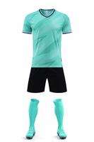 Ensemble maillot et short de football à séchage rapide, respirant, 100 % polyester, uniforme d'entraînement pour équipe adulte, manches courtes, vêtements de sport ajustés