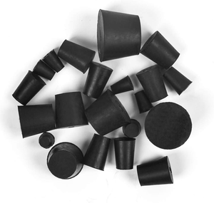 איטום חור מוצק לבן מחודד סיליקון קונוס פקק גומי תקעים לבקבוק יין מבחנה - Product Image 1