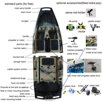 Kayak de pêche modulaire 2025 NOUVEAU 9 HDPE Durable Écologique Léger Facile à ranger Une personne Sit-On-Top Pagaie Garantie 2 ans