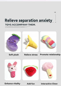 Giocattoli di peluche per cani da masticare interattivi all'ingrosso a buon mercato giocattoli morbidi per animali domestici - Product Image 3