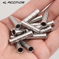 Insert en acier inoxydable 37/50/100gn adapté aux flèches en carbone et fibre de verre de diamètre intérieur 6,2 mm et diamètre extérieur 7,1/7,6 mm pour le tir à l'arc et la chasse