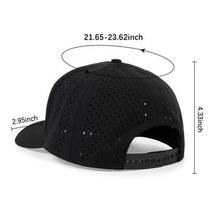 Custom Logo Perforated Performance Cap Laser Cut Snapback <b>Hat</b> Mesh Baseball Caps for Outdoor Event - Product Image 3