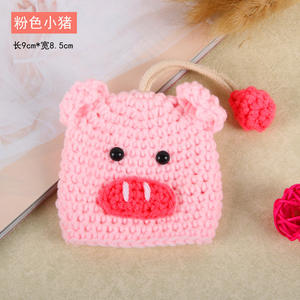 พวงกุญแจแบบพับได้ ทำมือ งานฝีมือสาน ตกแต่งด้วยตุ๊กตาหมี ไก่ หมู กวาง พร้อมสายคล้องคอแบบดึงออกได้ สไตล์การ์ตูน - Product Image 5