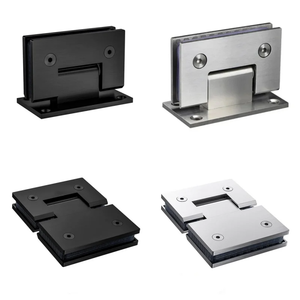 90°/180° Stainless Steel <b>Glass</b> <b>Hinges</b> Heavy Duty <b>Glass</b> Bracket Clamp Bathroom Shower <b>Door</b> Support Clip for Wall / <b>Glass</b>-to-<b>Glass</b> - Product Image 5